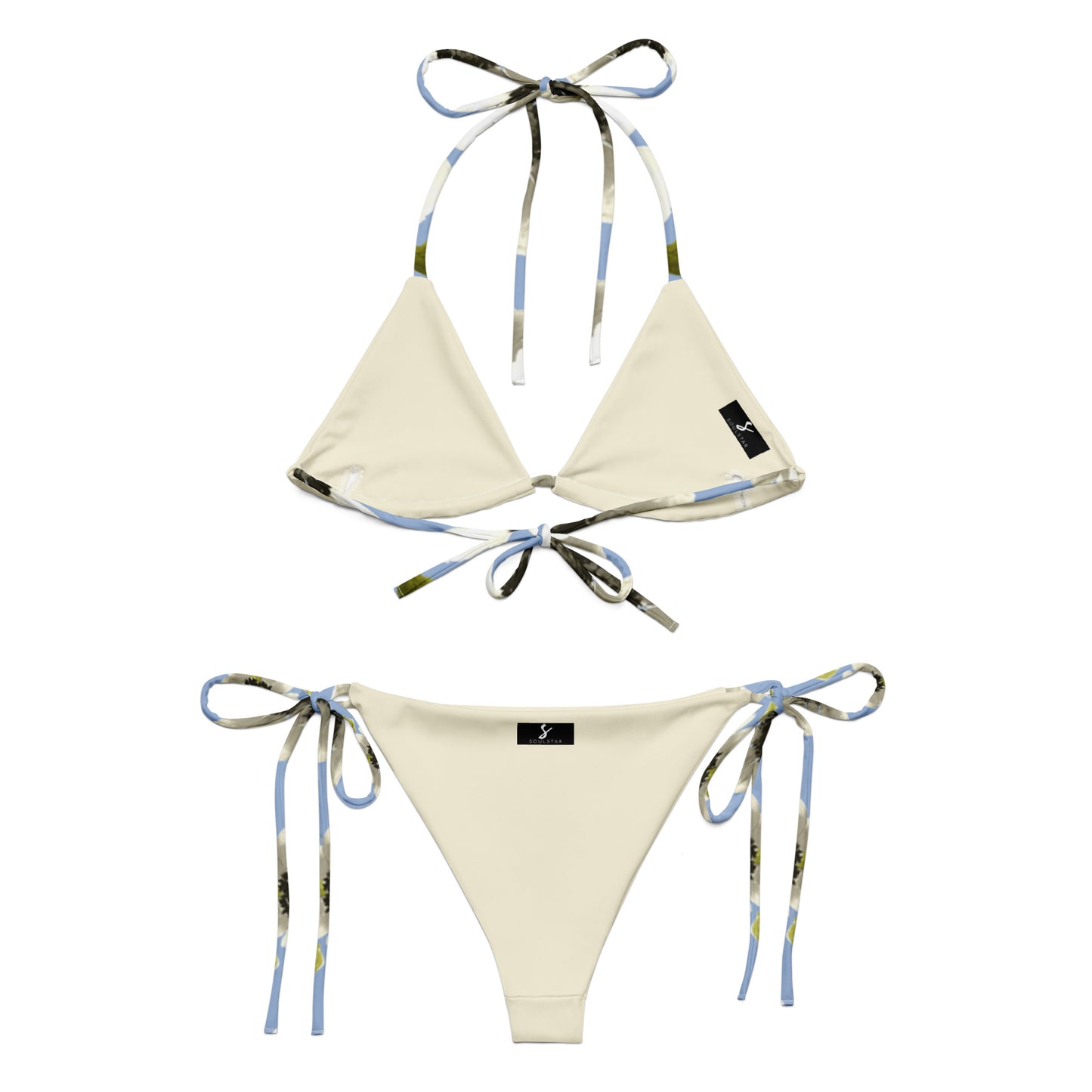 Luxe Soulstar White Floral String Bikini