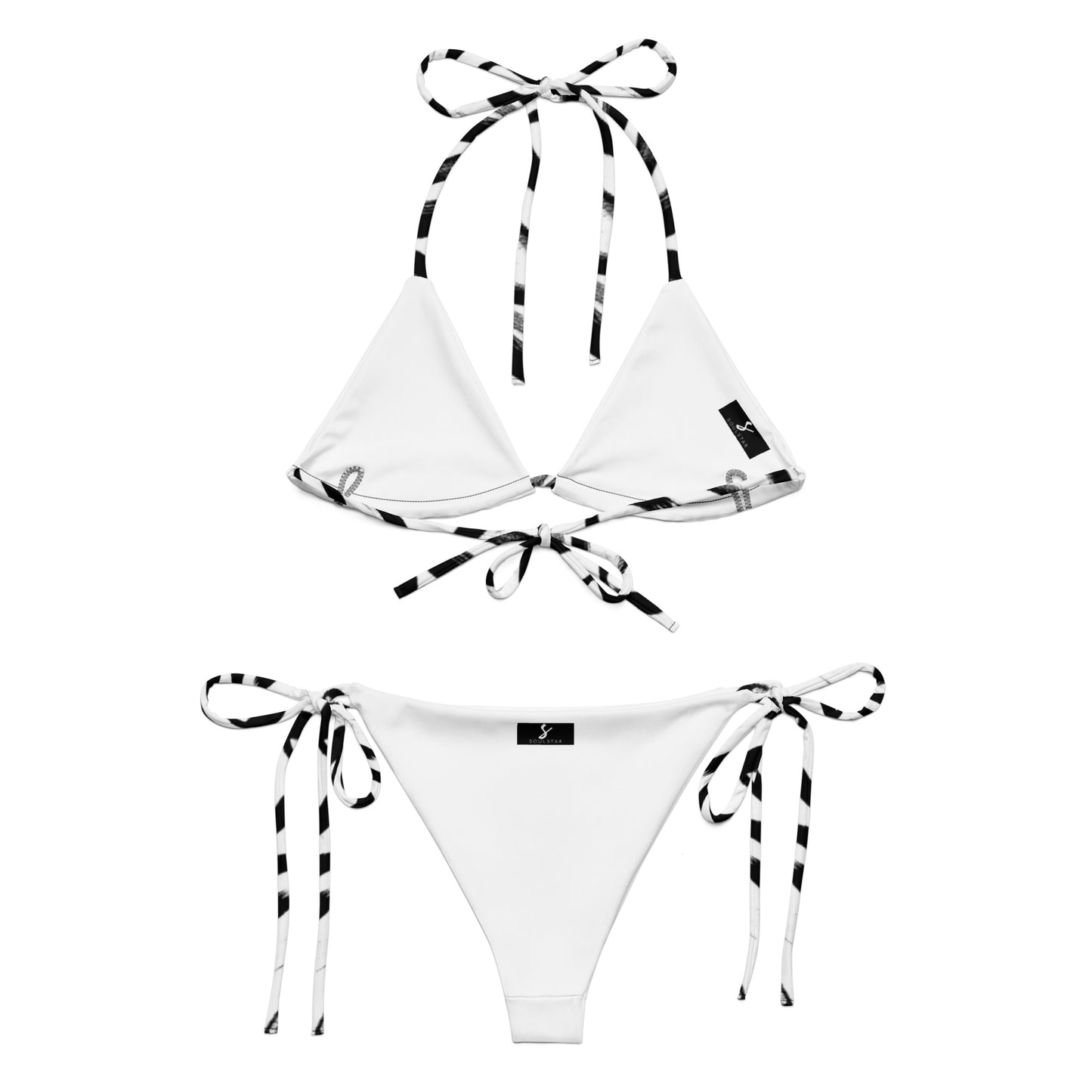 Luxe Soulstar B&W Brushstrokes String Bikini