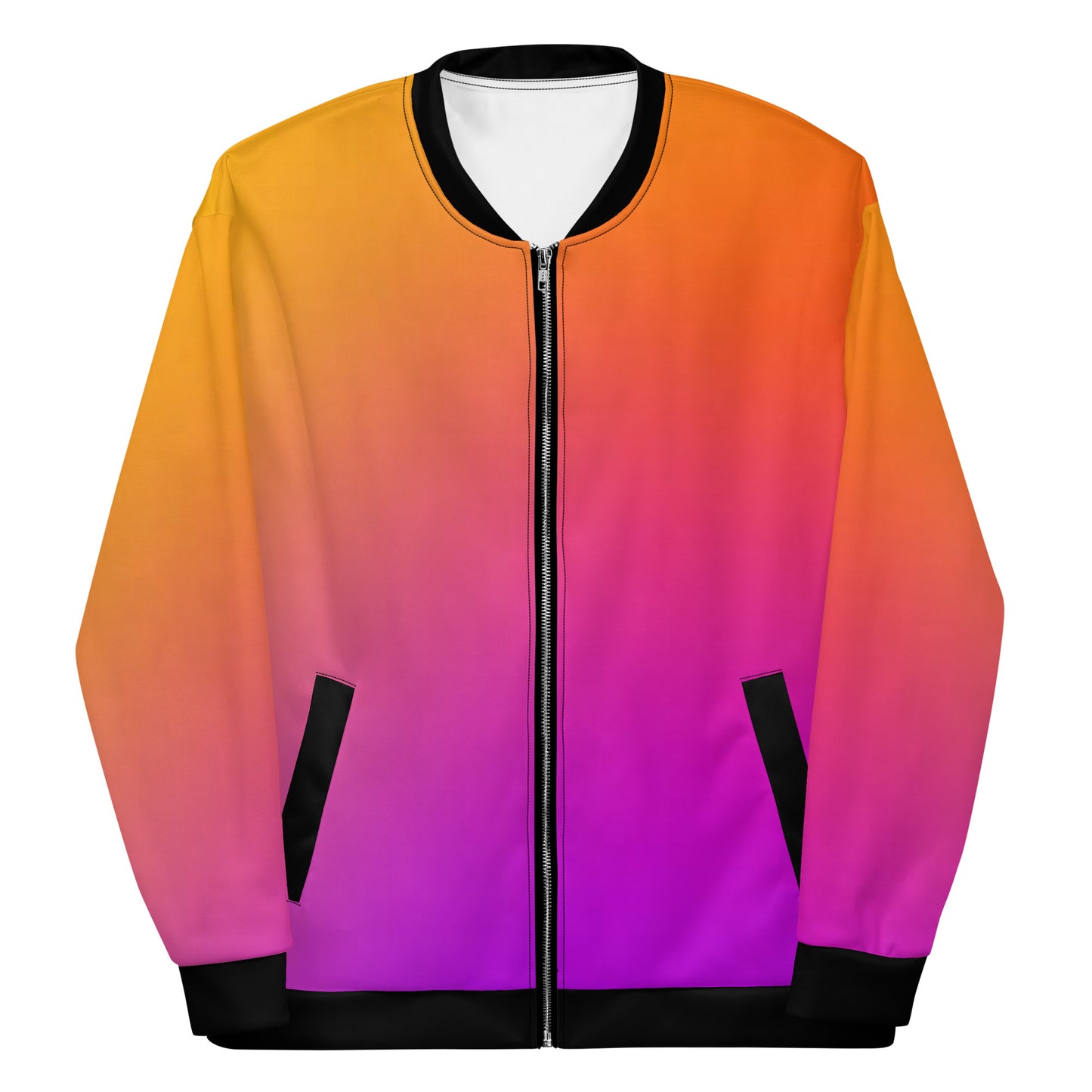Luxe Soulstar Men's Gradient to Black Bomber Jacket