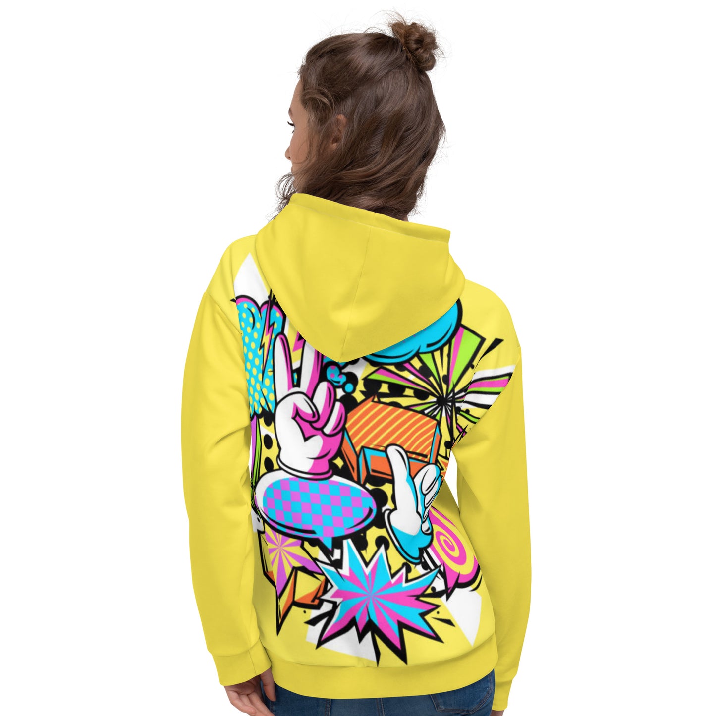 Luxe Soulstar Yellow Cartoon Unisex Hoodie