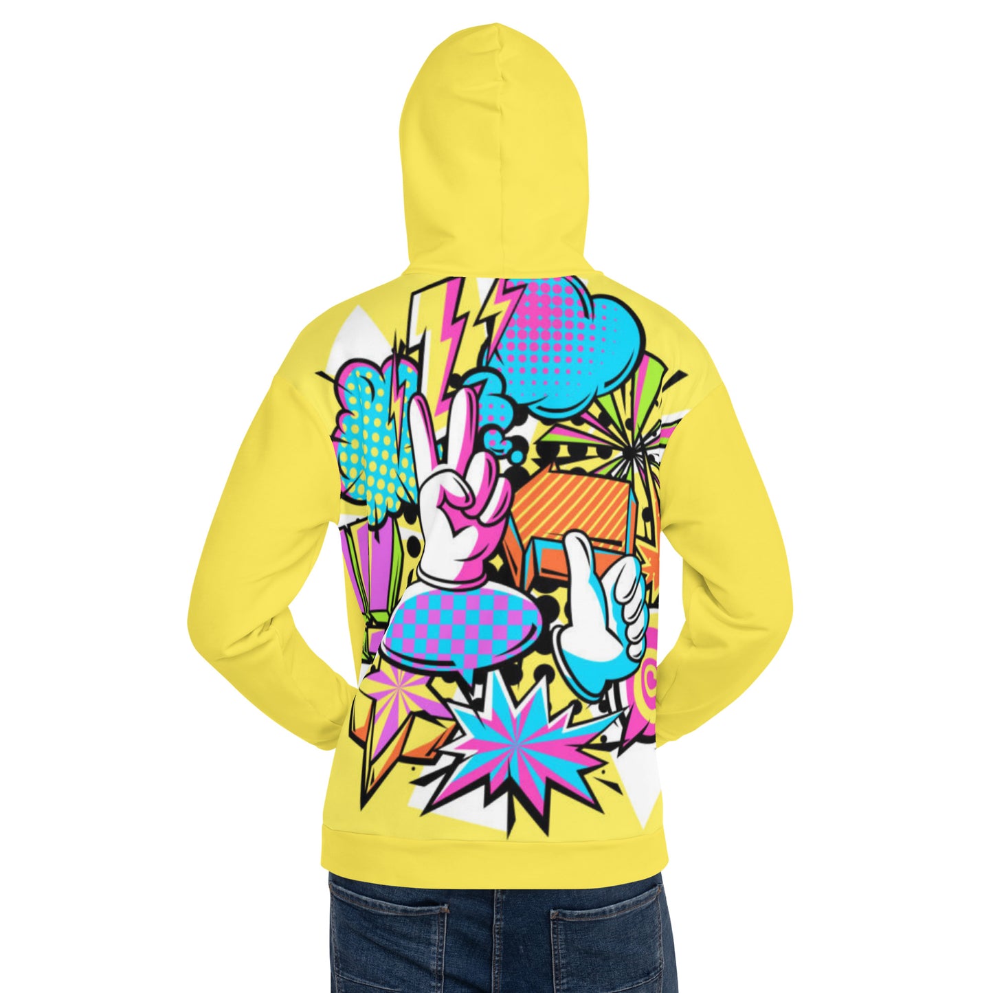 Luxe Soulstar Yellow Cartoon Unisex Hoodie