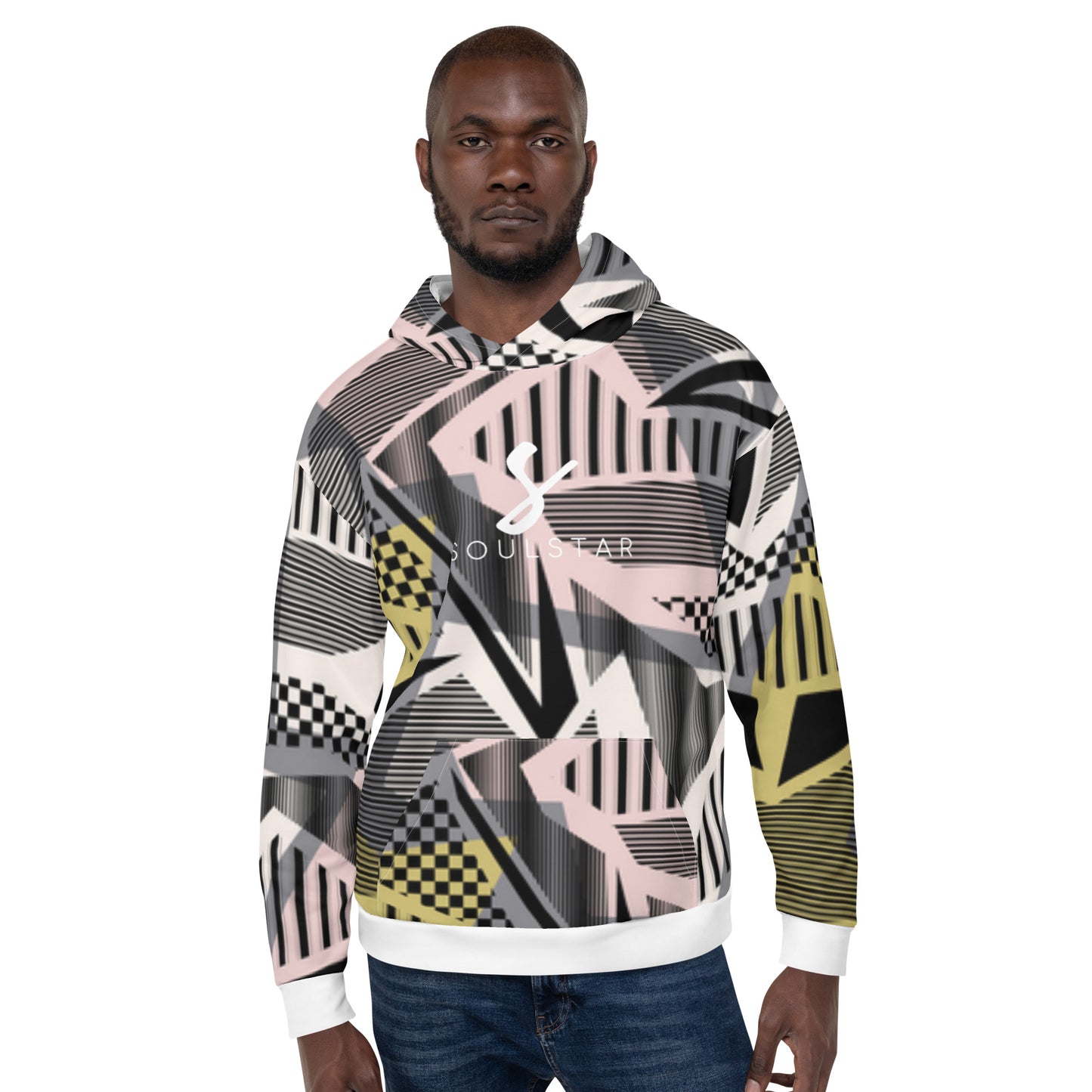 Luxe Soulstar Men's Geo Pattern Hoodie