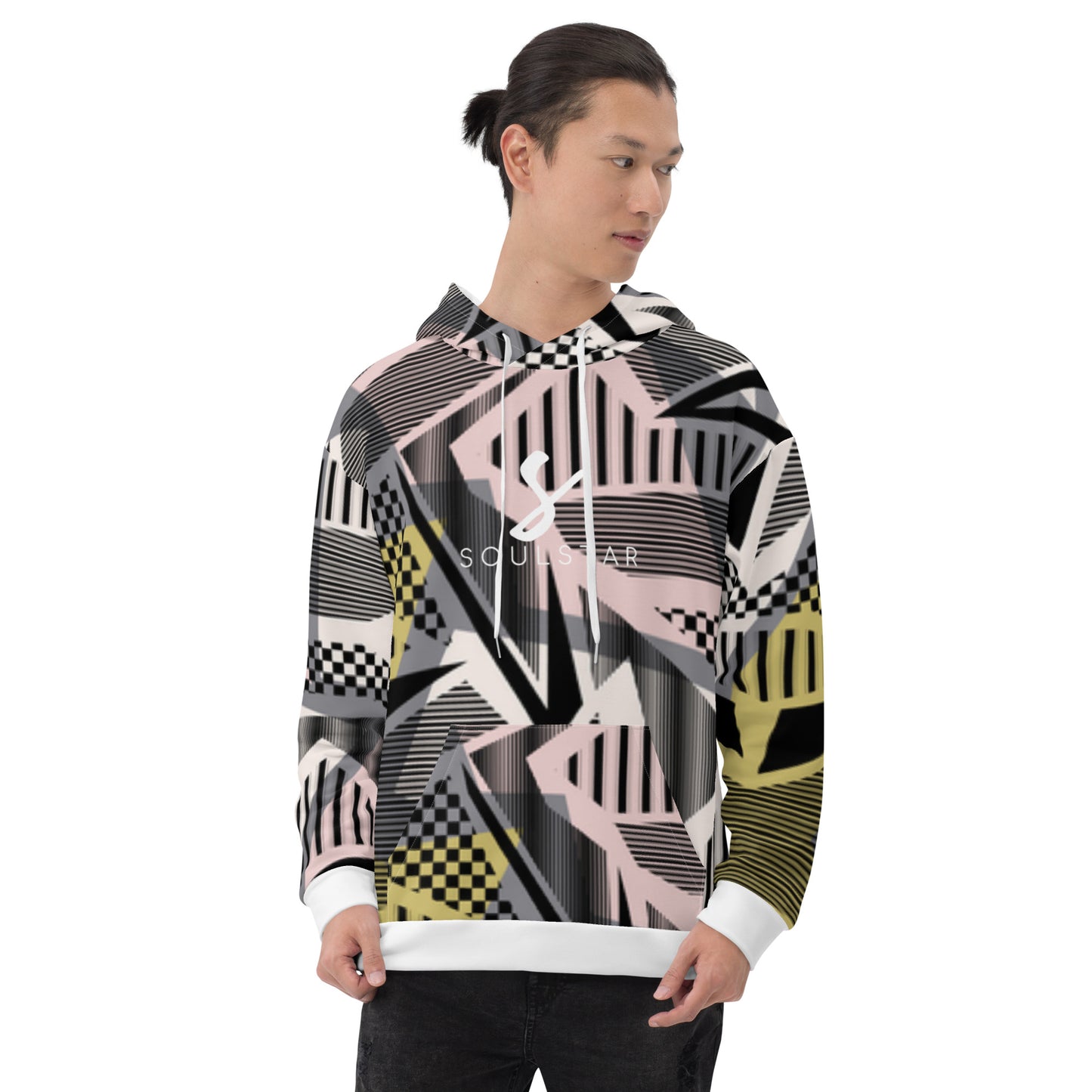 Luxe Soulstar Men's Geo Pattern Hoodie
