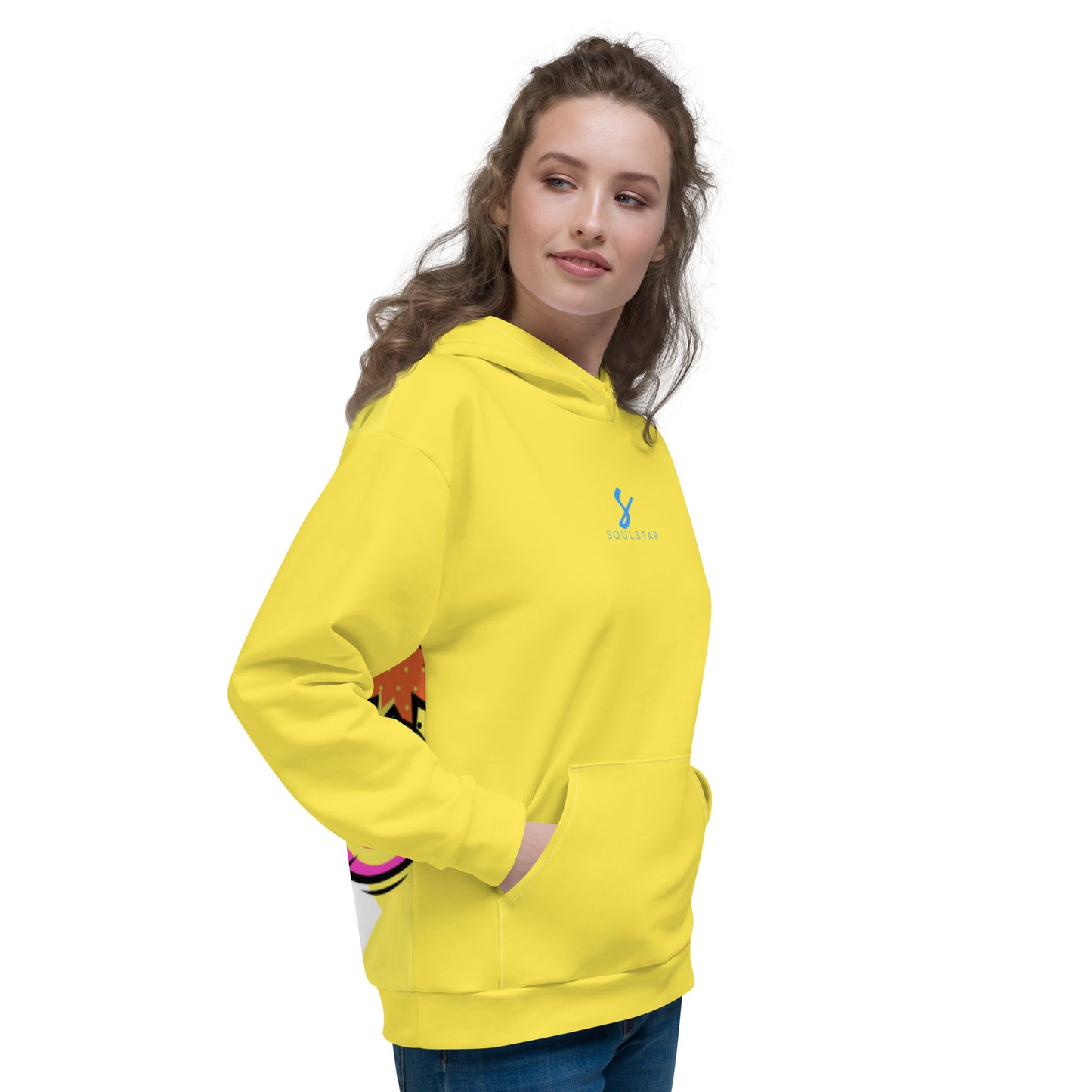 Luxe Soulstar Yellow Cartoon Unisex Hoodie