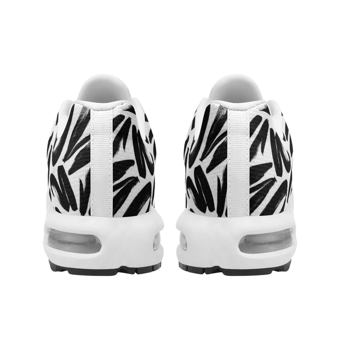 Luxe Soulstar B&W Brushstrokes Unisex Mesh Sneakers