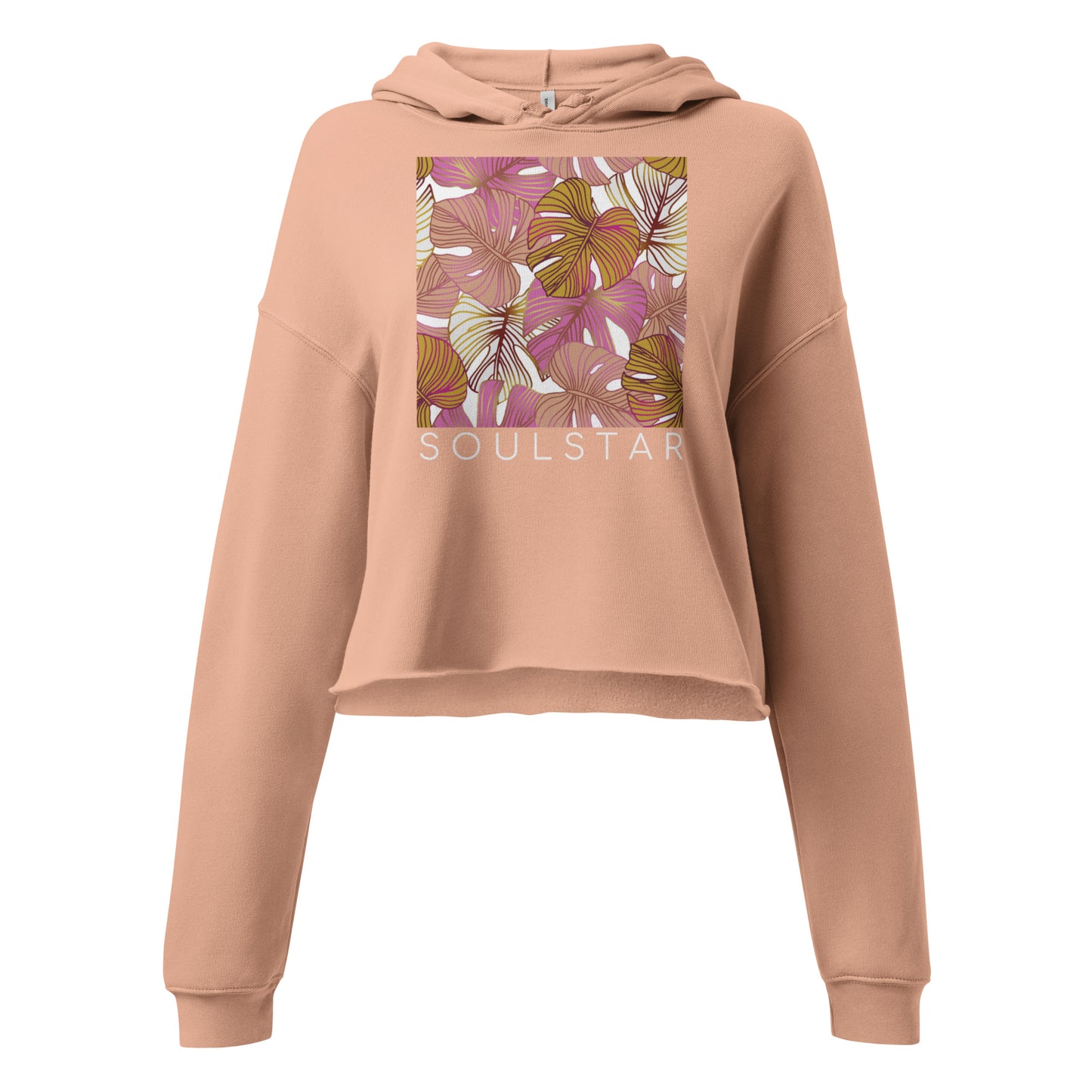 Luxe Soulstar Golden Leaves Cropped Hoodie