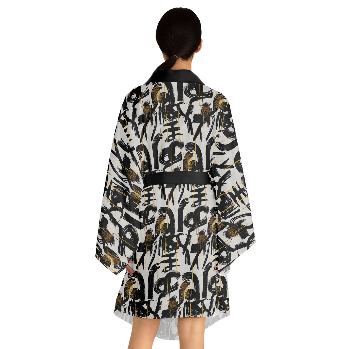 Luxe Soulstar Abstract Kimono Robe