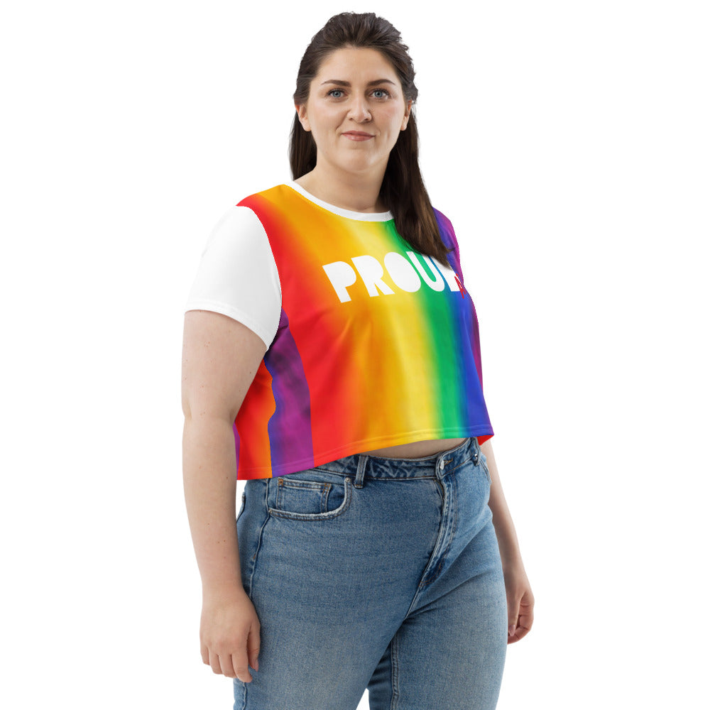 Proud AF Rainbow Crop Tee