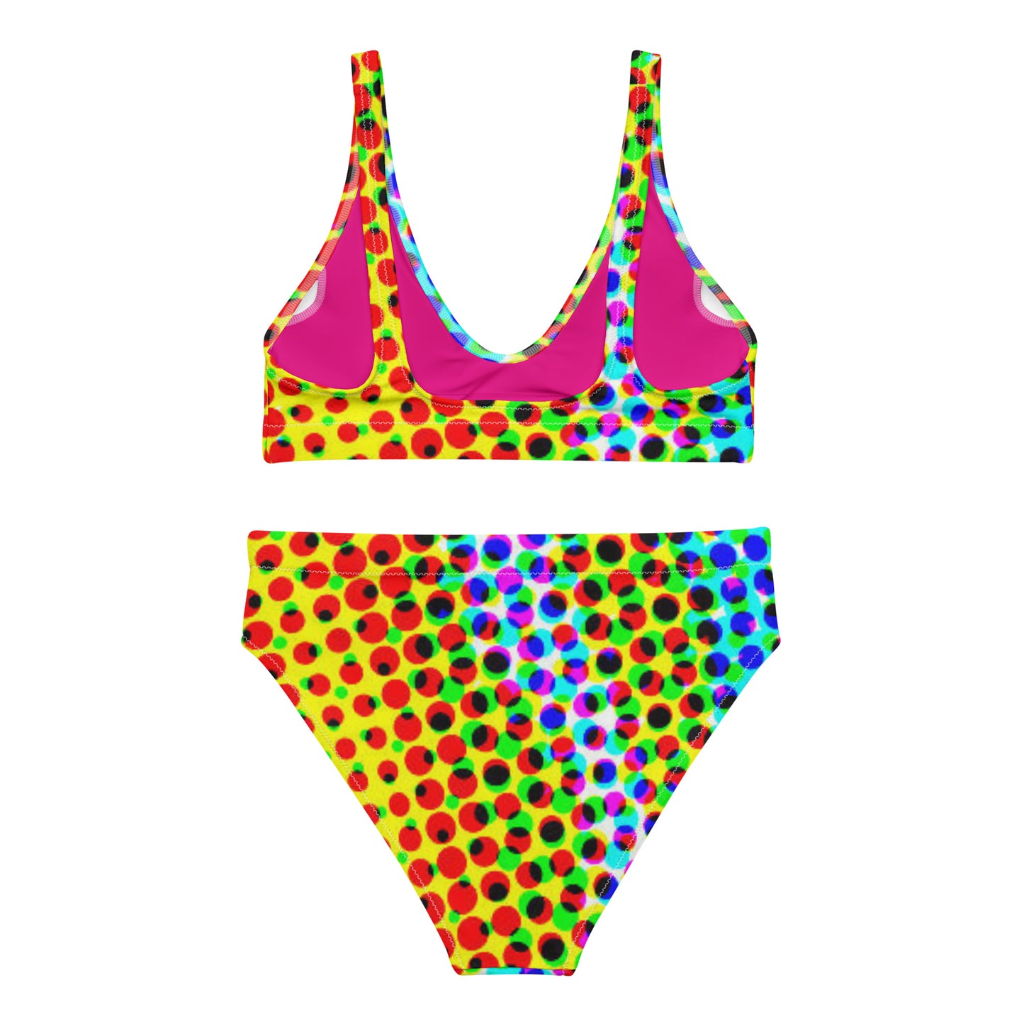 Luxe Soulstar Rainbow Dots High-Waisted Bikini