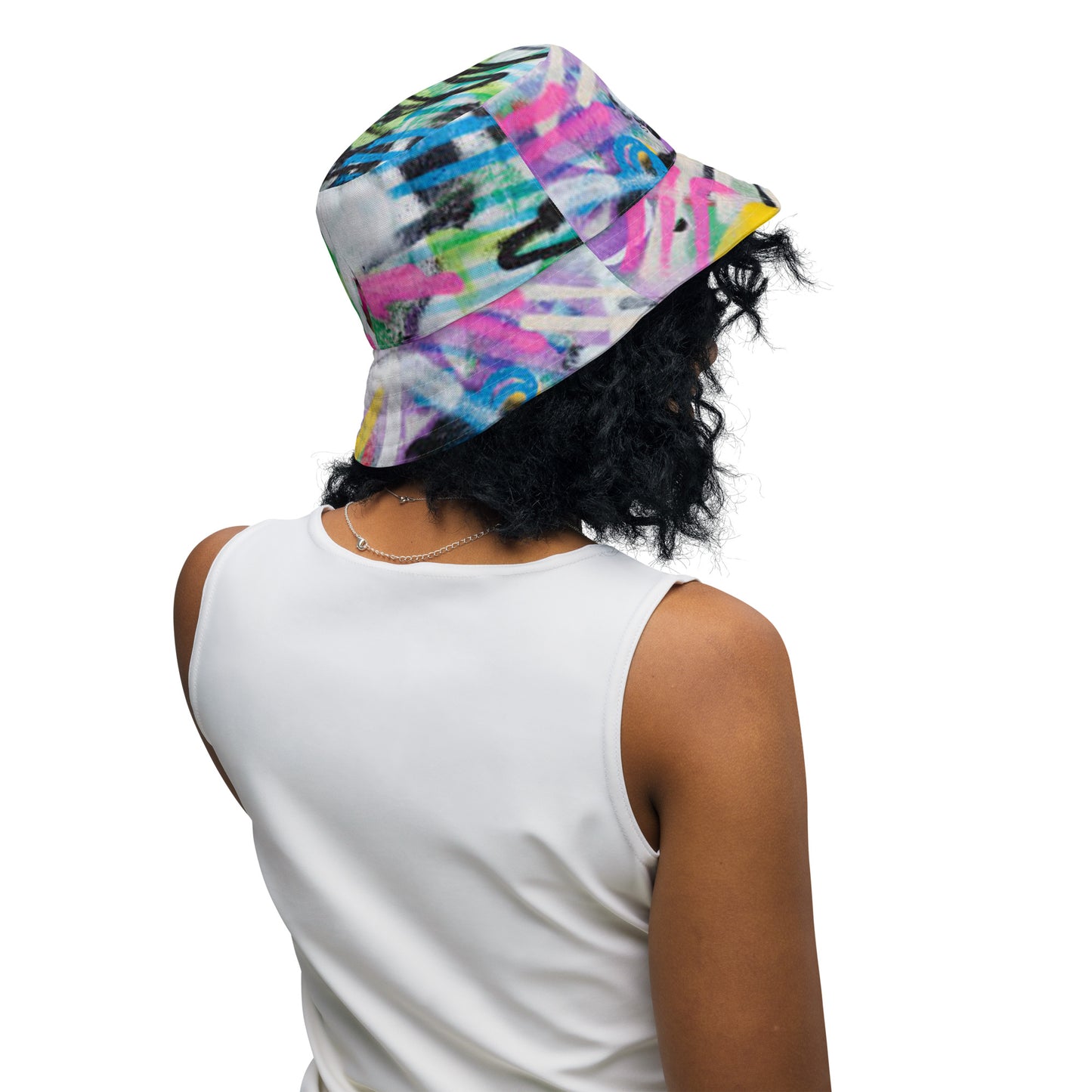 Luxe Soulstar Graffiti Reversible Bucket Hat