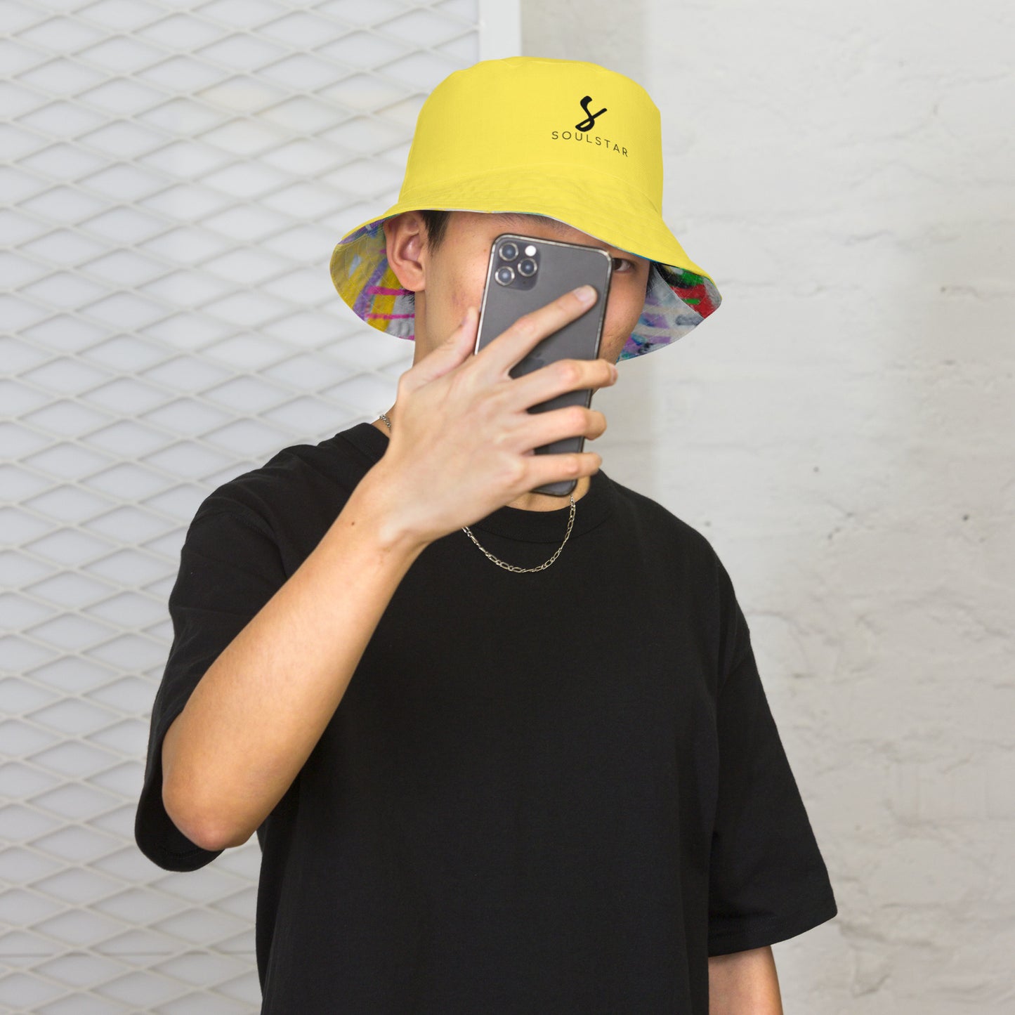 Luxe Soulstar Graffiti Reversible Bucket Hat