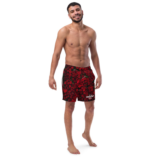 Classic Soulstar 1984 Men's Covered In Roses Swim Trunks