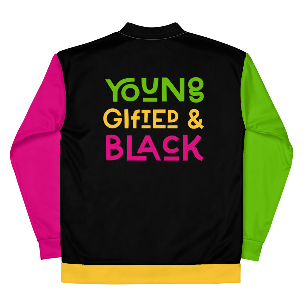 Young, Gifted & Black Colorblock Unisex Bomber Jacket