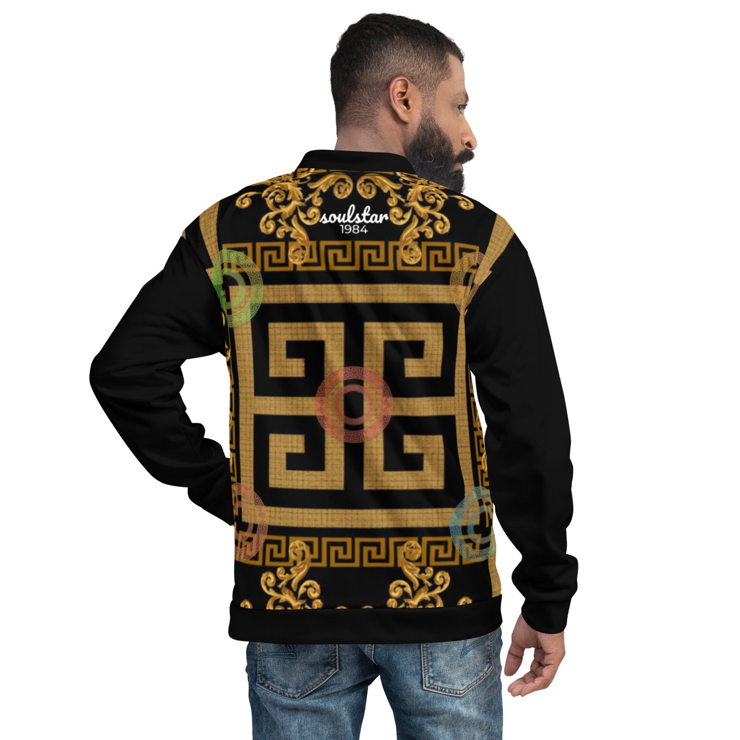 Soulstar 1984 Baroque Pattern Unisex Bomber Jacket