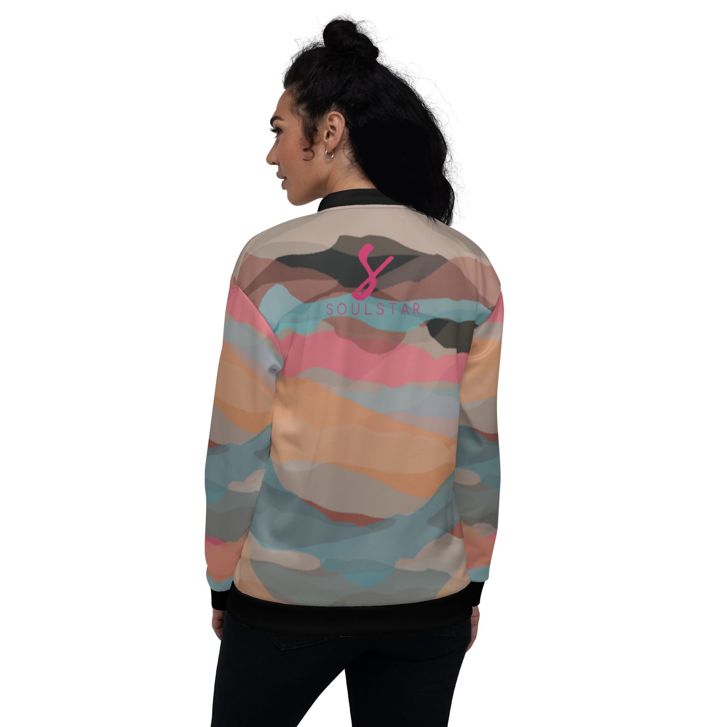 Luxe Soulstar Multicolor Camo Bomber Jacket