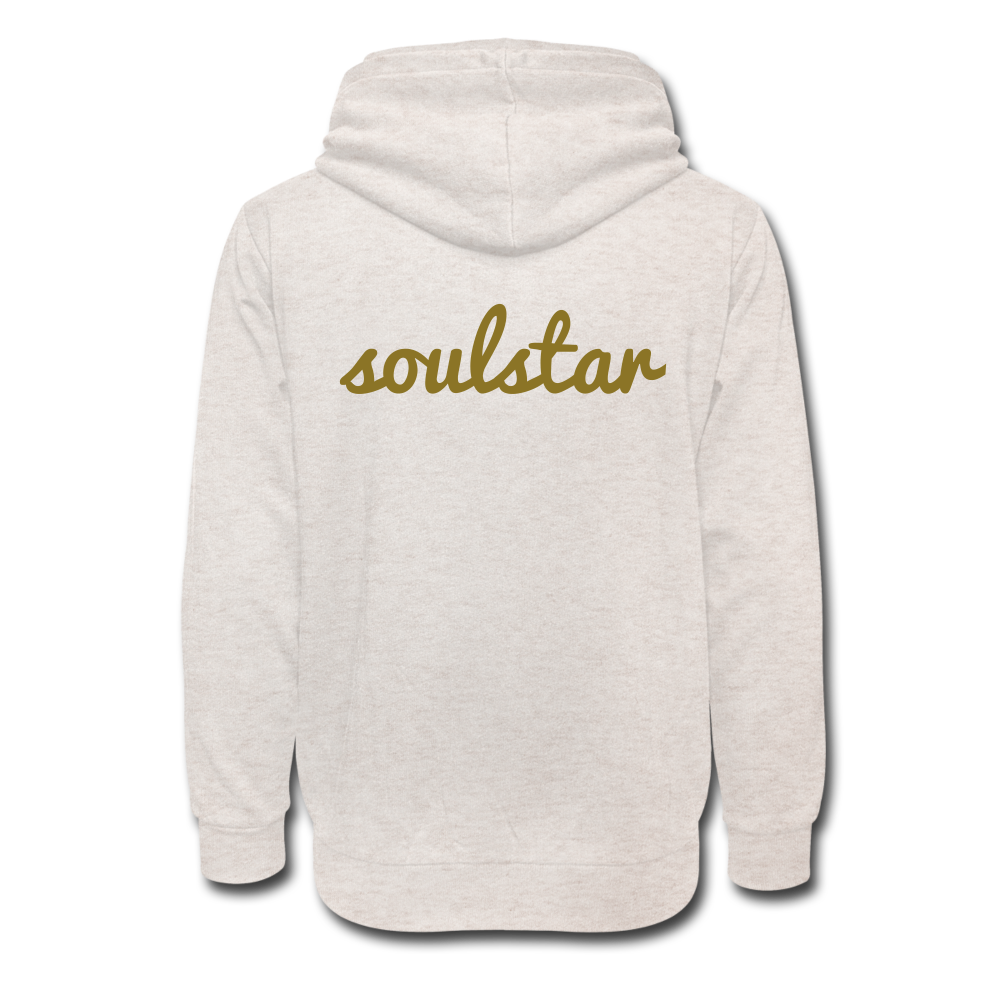 Classic Soulstar Shawl Collar Hoodie - heather oatmeal
