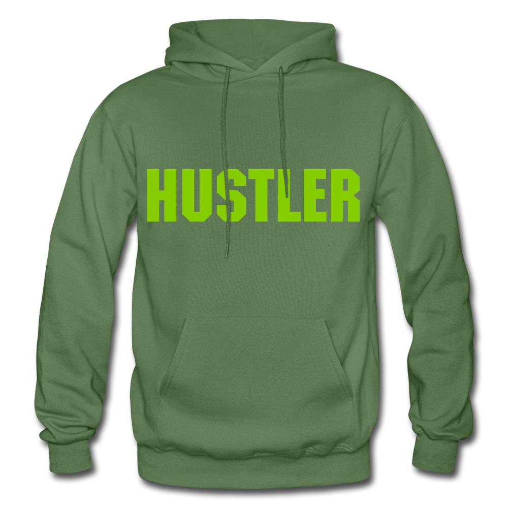 HUSTLER Heavy Blend Adult Hoodie - military green