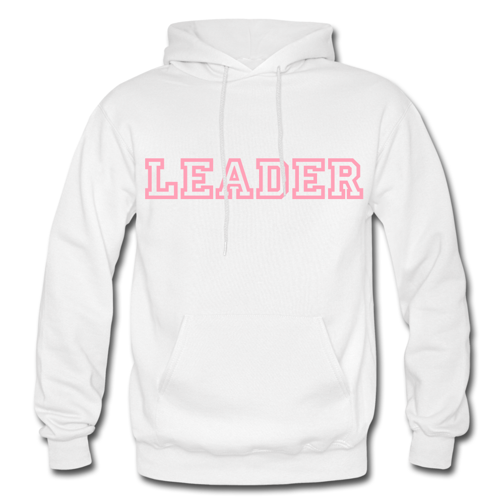 LEADER Heavy Blend Adult Hoodie - white