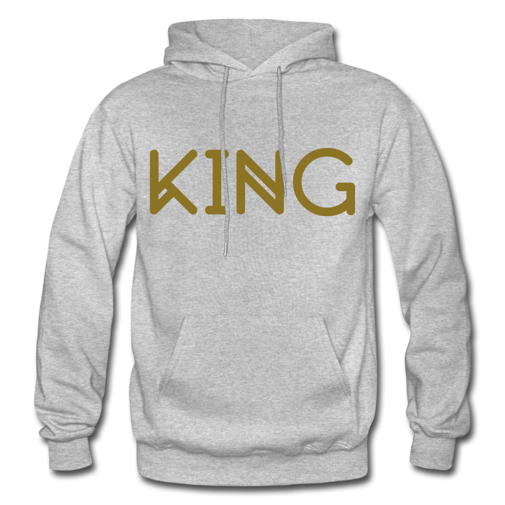 KING Heavy Blend Adult Hoodie - heather gray