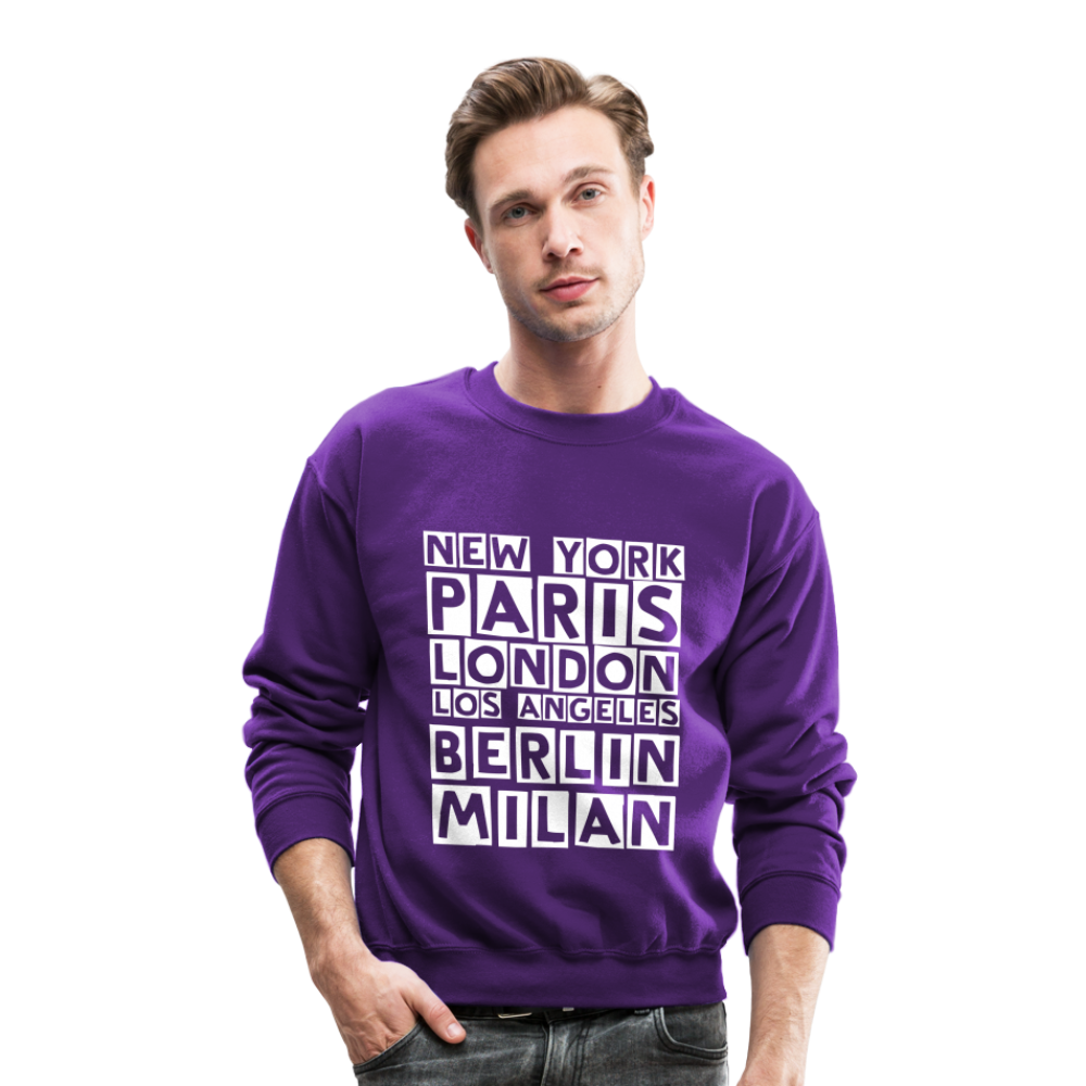 Fashion Capitals Crewneck Sweatshirt - purple