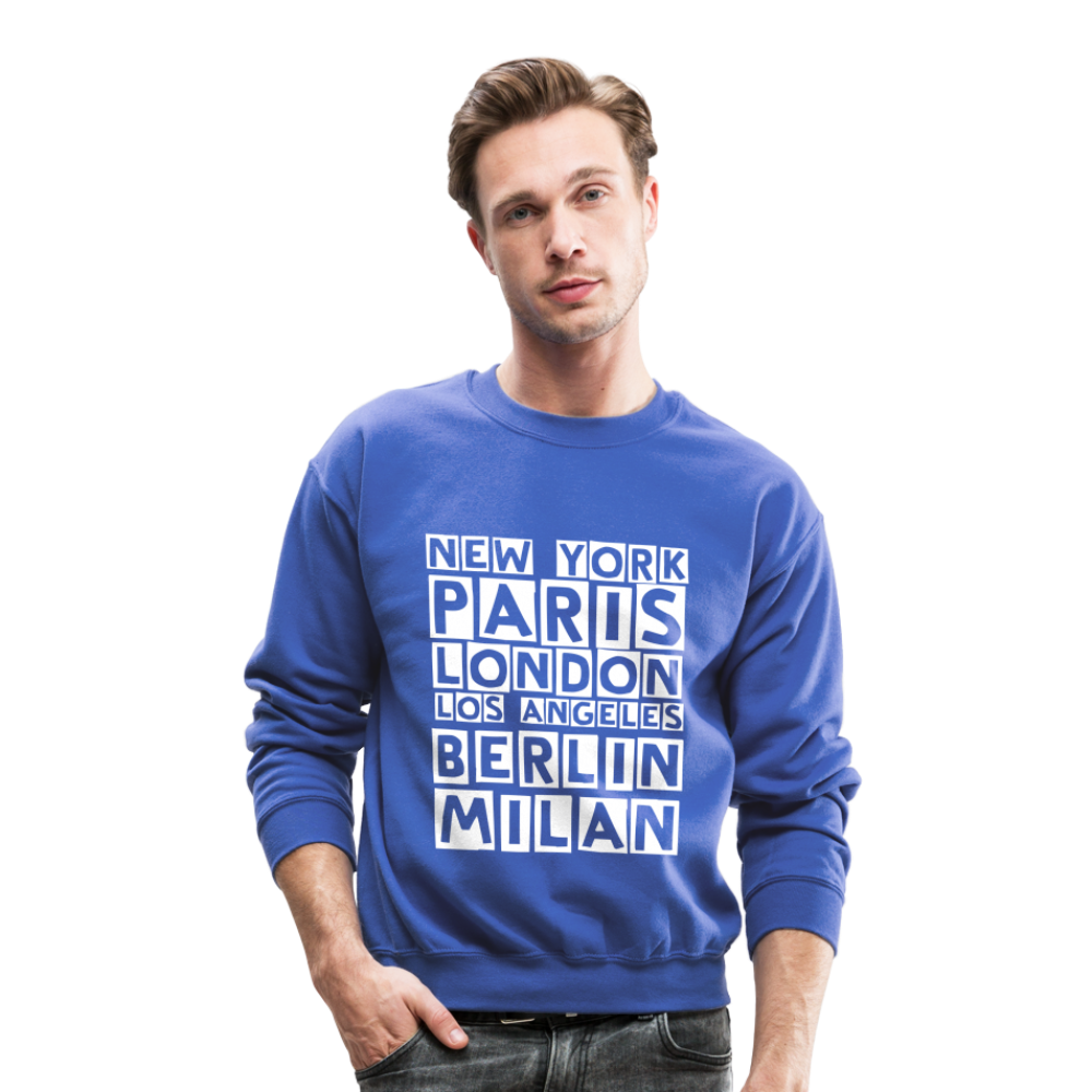 Fashion Capitals Crewneck Sweatshirt - royal blue