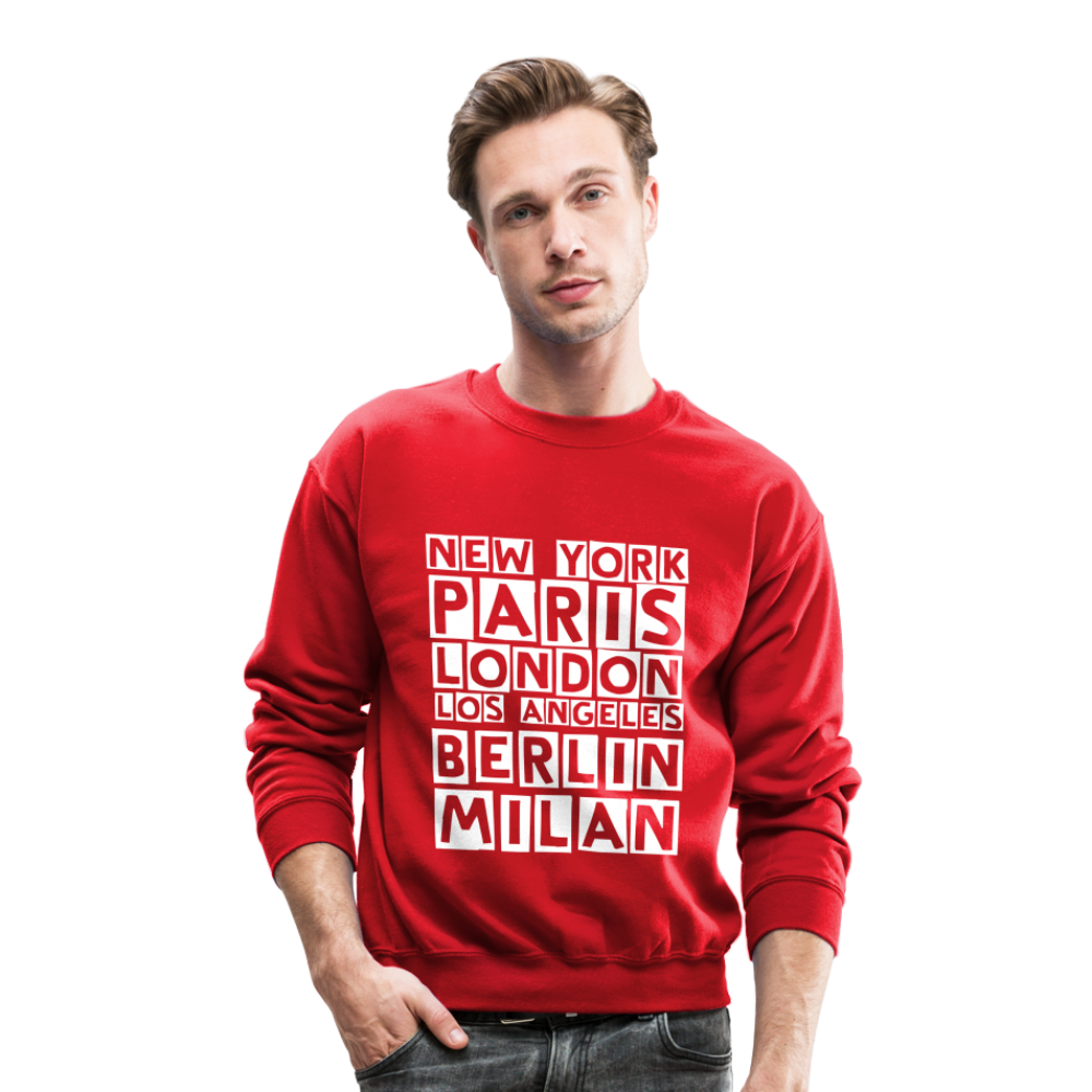 Fashion Capitals Crewneck Sweatshirt - red