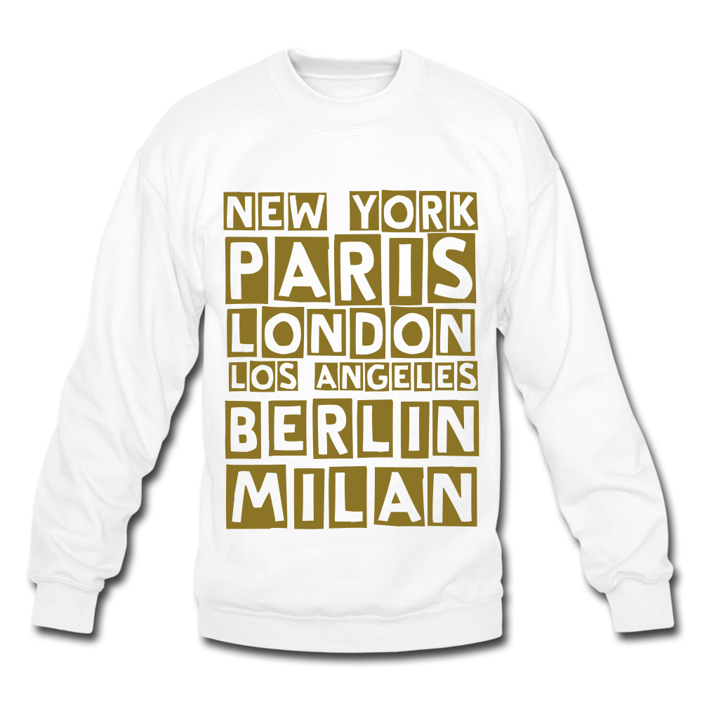 Fashion Capitals Crewneck Sweatshirt (Gold) - white