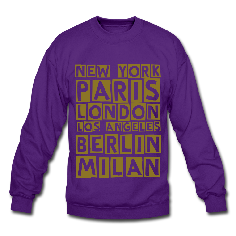 Fashion Capitals Crewneck Sweatshirt (Gold) - purple