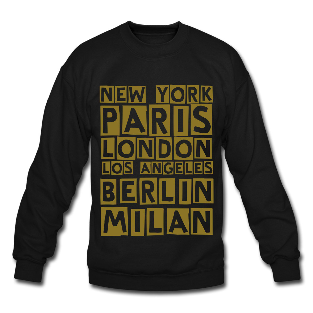 Fashion Capitals Crewneck Sweatshirt (Gold) - black
