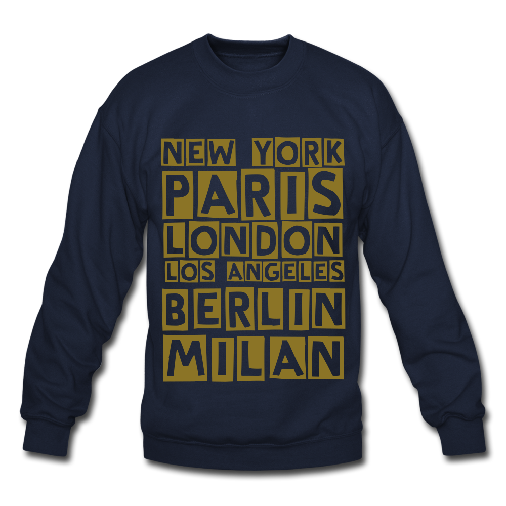 Fashion Capitals Crewneck Sweatshirt (Gold) - navy