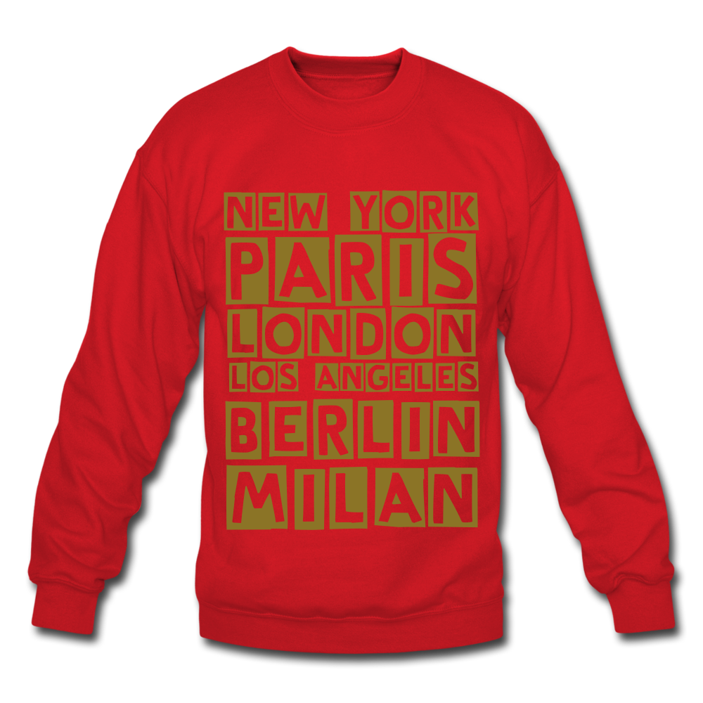 Fashion Capitals Crewneck Sweatshirt (Gold) - red