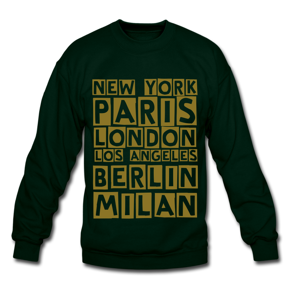 Fashion Capitals Crewneck Sweatshirt (Gold) - forest green