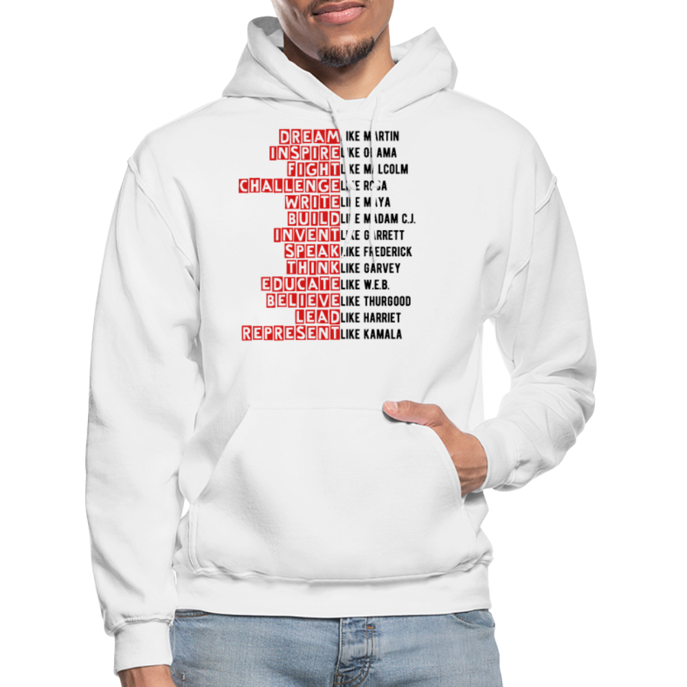 Black Excellence In History Adult Hoodie - white