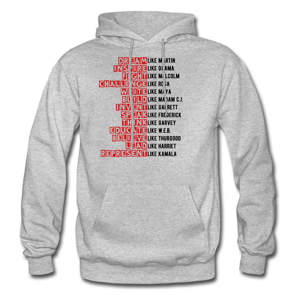 Black Excellence In History Adult Hoodie - heather gray