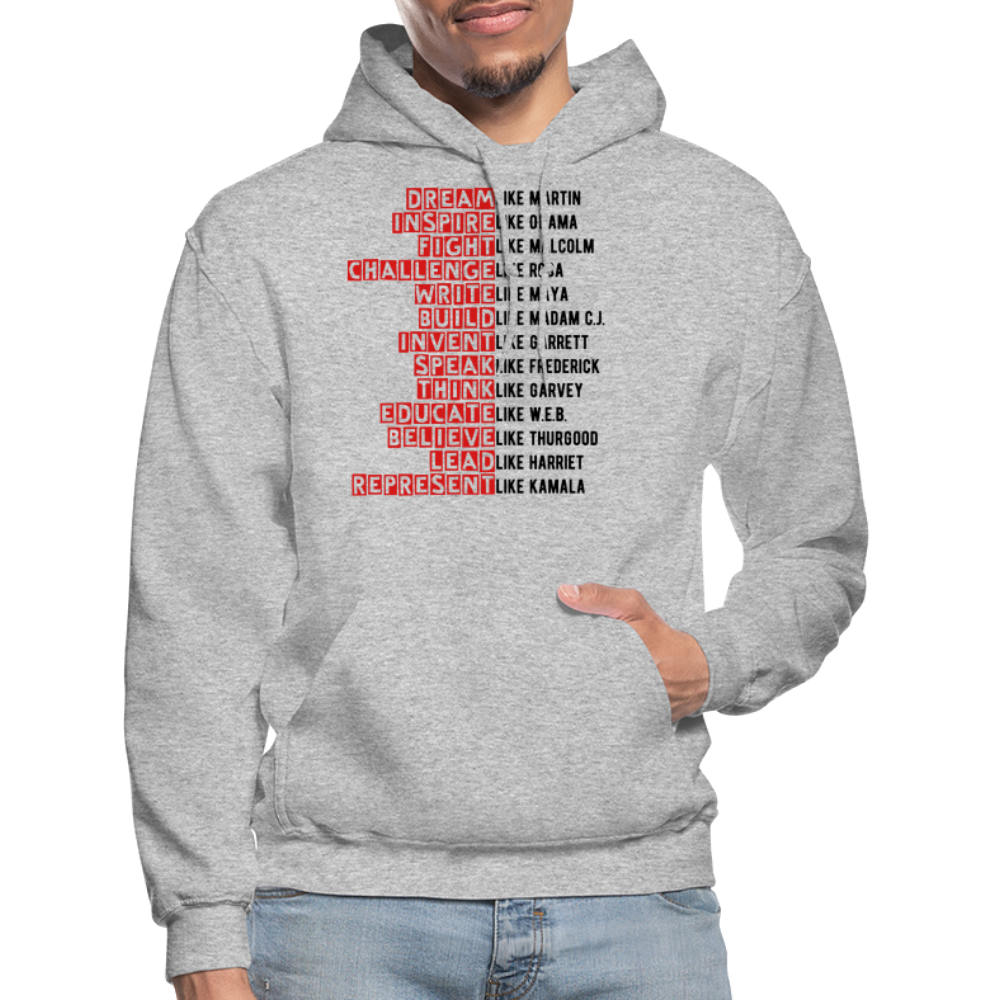 Black Excellence In History Adult Hoodie - heather gray