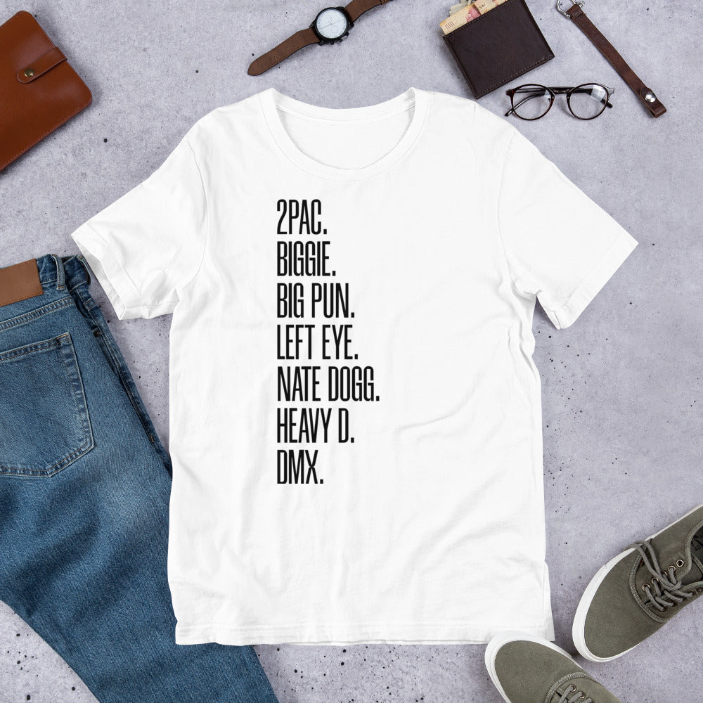 90's Fallen Rappers Unisex T-Shirt