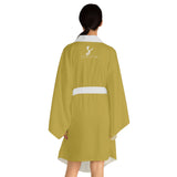 Luxe Soulstar Golden Leaves Matching Kimono Robe