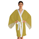 Luxe Soulstar Golden Leaves Matching Kimono Robe