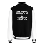 Luxe Soulstar Black & Dope Heavyweight Letterman Jacket - black/white