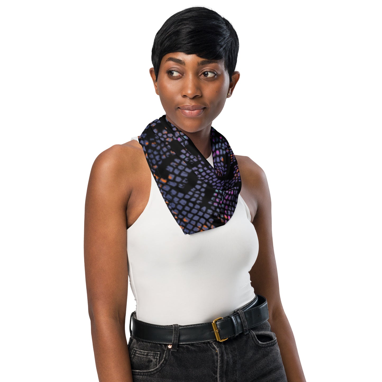 Luxe Soulstar Purple Python Print Bandana