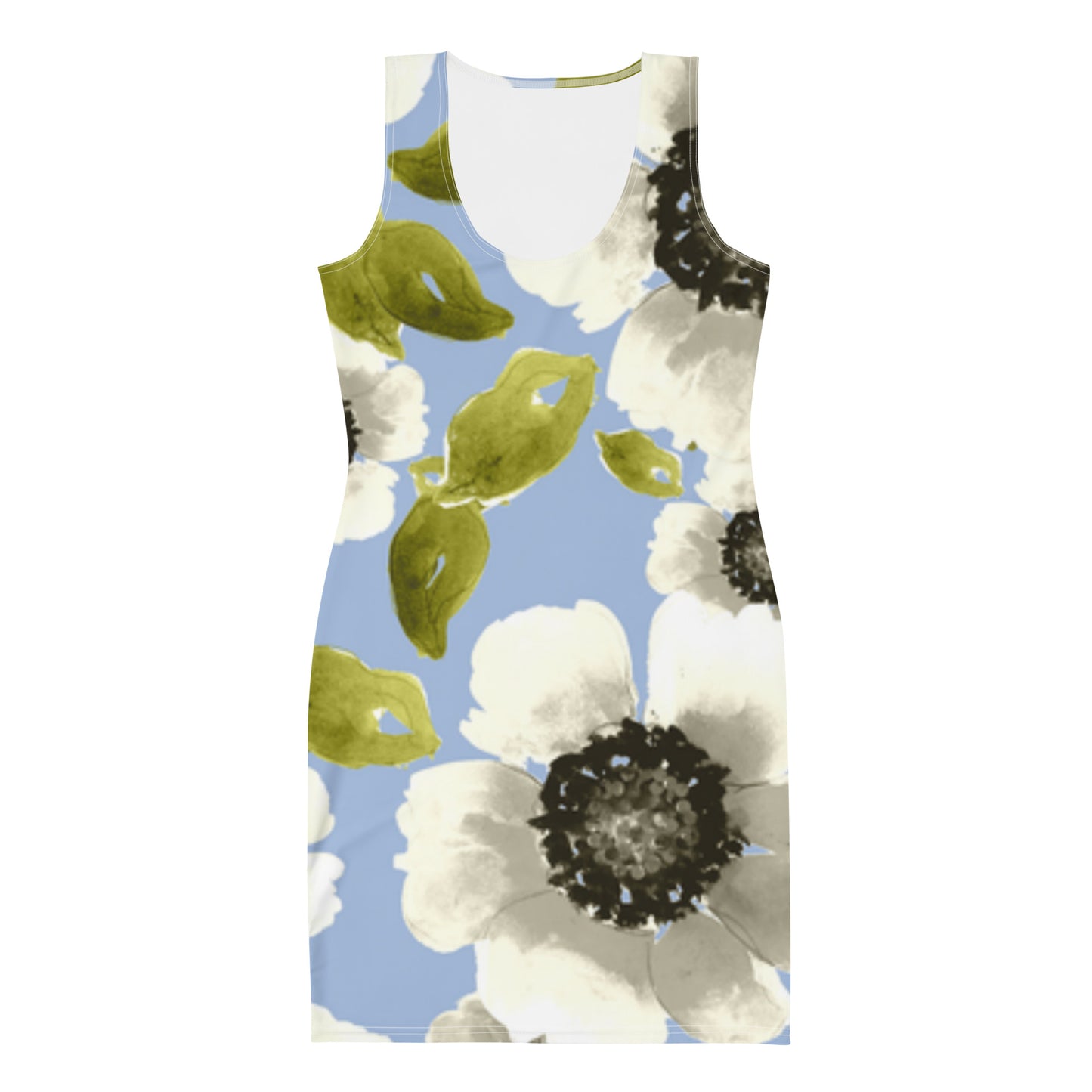 Luxe Soulstar White Floral Fitted Dress