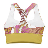 Luxe Soulstar Golden Leaves Longline Sports Bra