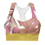 Luxe Soulstar Golden Leaves Longline Sports Bra