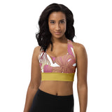 Luxe Soulstar Golden Leaves Longline Sports Bra