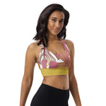 Luxe Soulstar Golden Leaves Longline Sports Bra