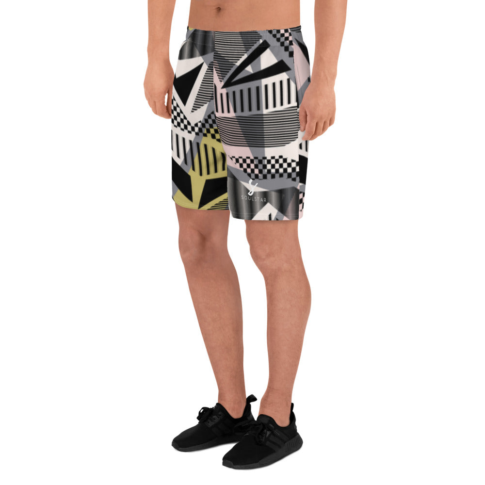 Luxe Soulstar Men's Geo Pattern Athletic Shorts