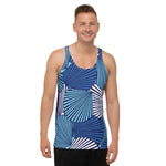 Luxe Soulstar Men's Sea Shells Colorblock Tank Top