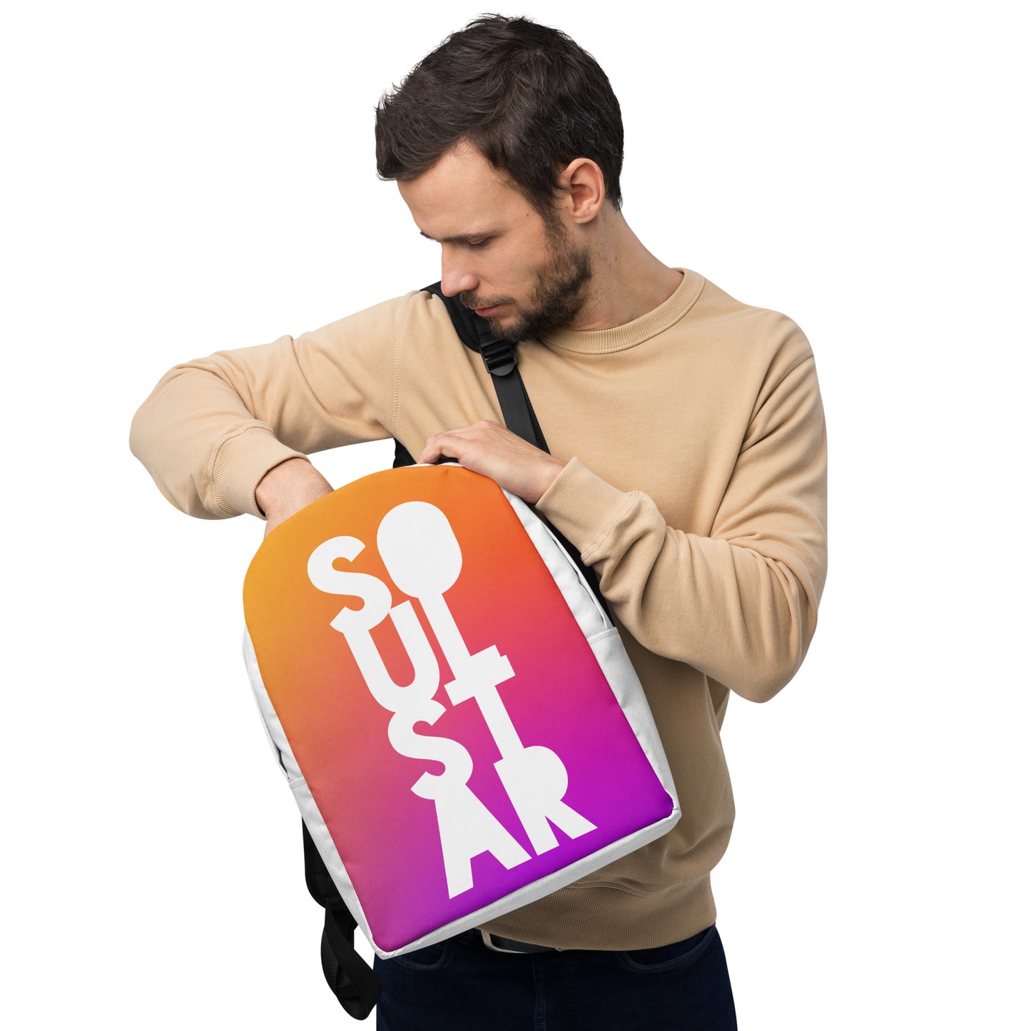 Luxe Soulstar Gradient to White Minimalist Backpack