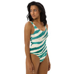 Luxe Soulstar Teal Zebra Print One-Piece Swimsuit