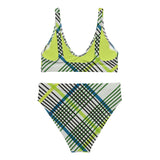 Luxe Soulstar Neon Plaid High-Waisted Bikini